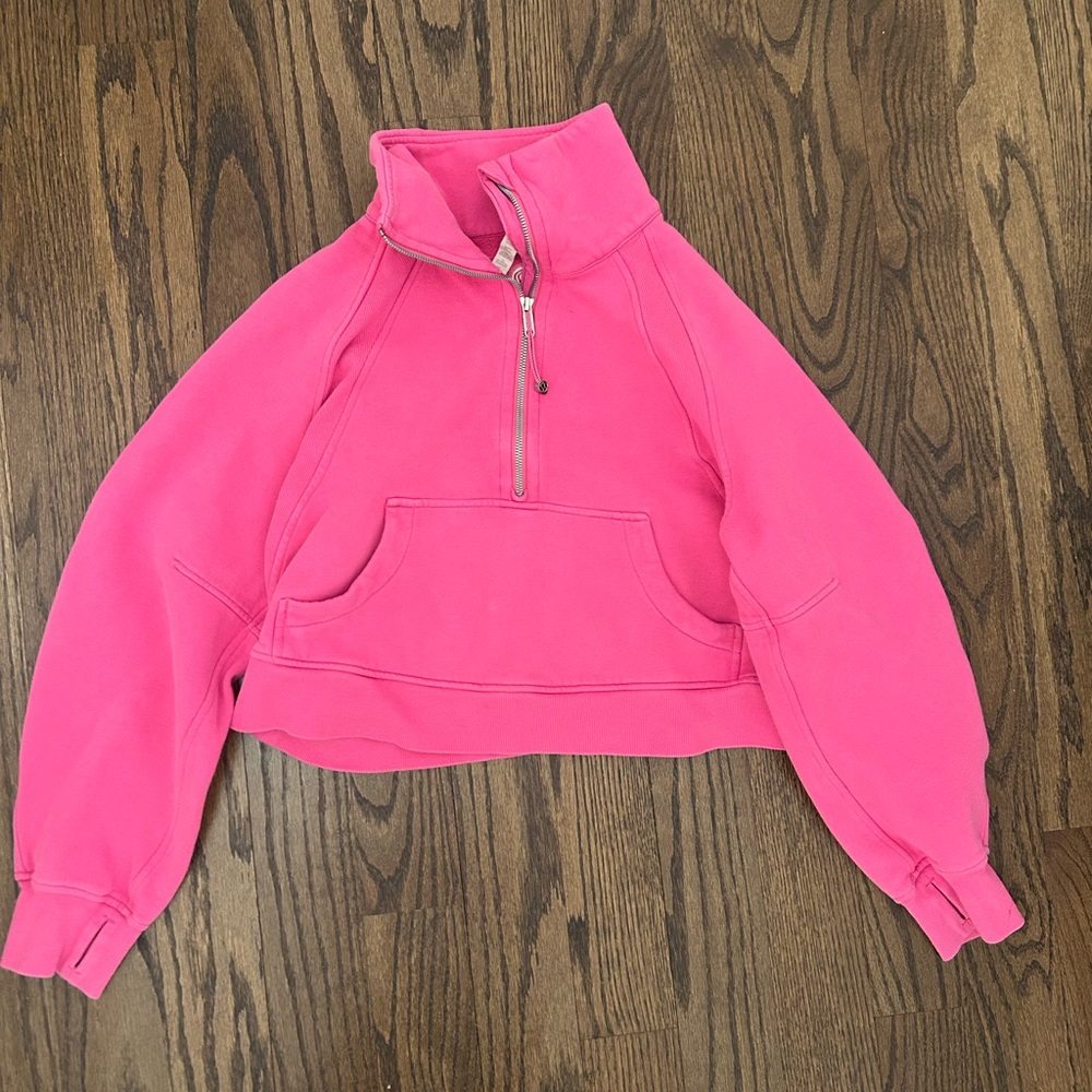 Women's Pink Half-Zip Sweater